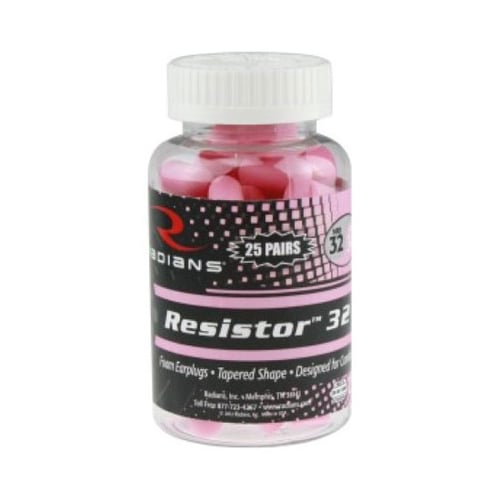 Radians Resistor 32 Foam Ear Plugs  <br>  Uncorded Pink 25 pr. Jar